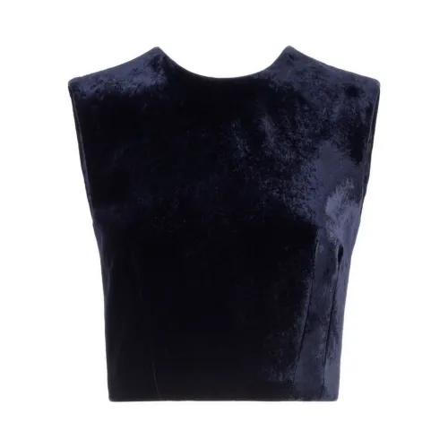 Fendi , Blue Sleeveless Creweck Shirt ,Blue female, Sizes: