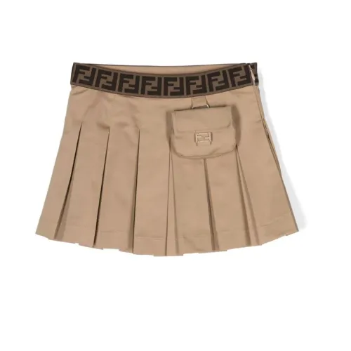 Fendi , Brown Kids Skirts ,Brown female, Sizes: