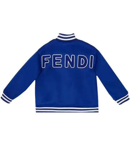 Fendi Childrens Unisex Kids Bomber Jacket Blue