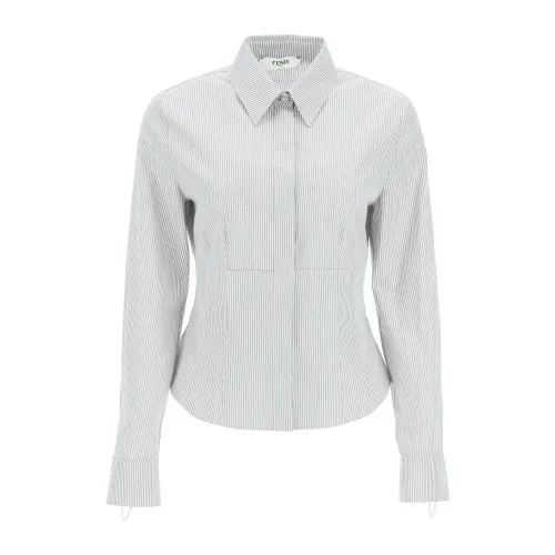 Fendi , Cotton Shirt for Women ,White female, Sizes: