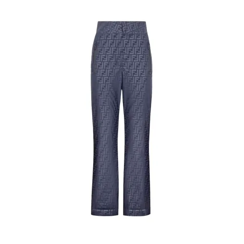 Fendi , Dark Blue Ski Pants - Regular Fit - Suitable for Cold Climate ,Blue female, Sizes: