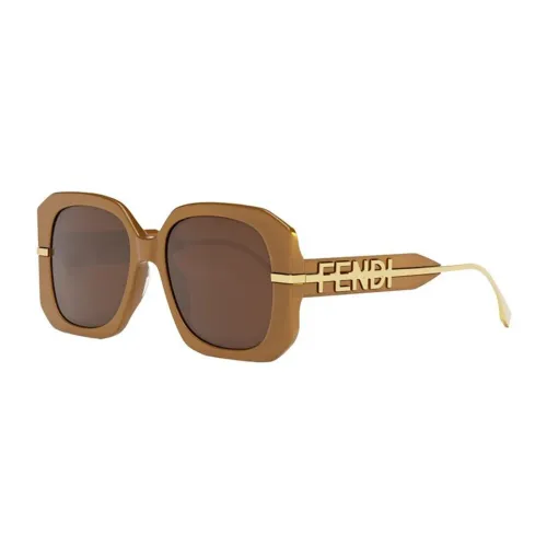Fendi , Dark Brown/Other Brown Sunglasses ,Brown female, Sizes: