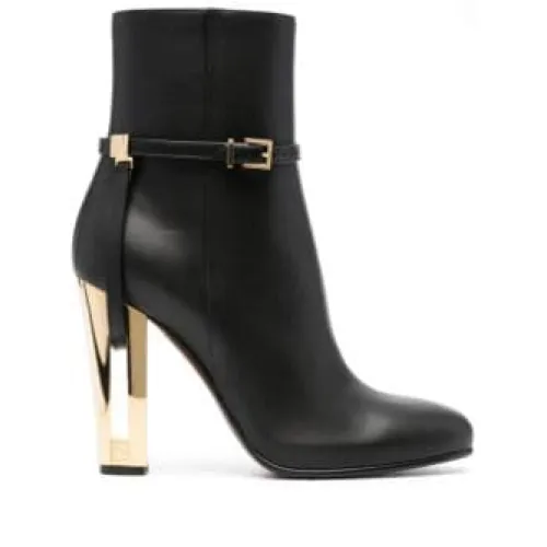 Fendi , Delfina Leather Boots ,Black female, Sizes: