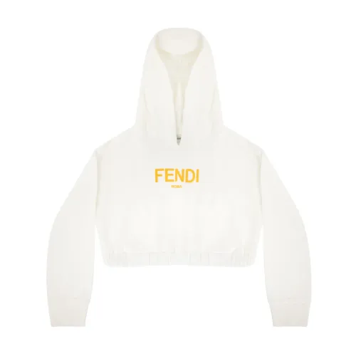 Fendi , Fashionista Crewneck Sweatshirt ,White female, Sizes: