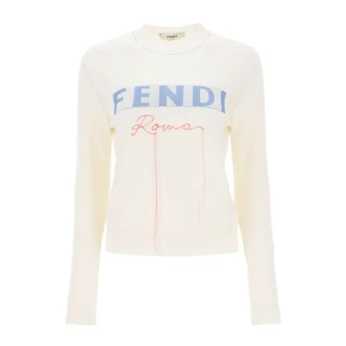 Fendi , Fendi Cashmere Pullover ,White female, Sizes: