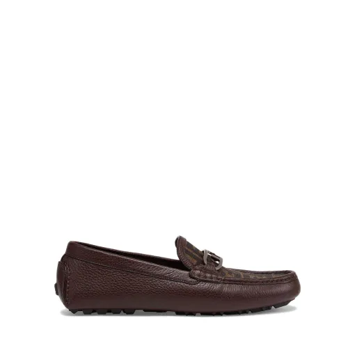 Fendi , Fendi Flat shoes Brown ,Brown male, Sizes: