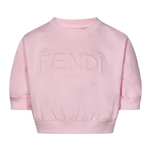Fendi , Fendi Kids Sweaters Pink ,Pink female, Sizes: