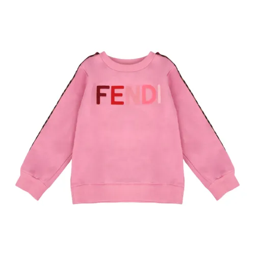 Fendi , Fendi Kids Sweatshirt ,Pink female, Sizes: