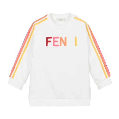 Fendi , Fendi Kids Sweatshirt ,White female, Sizes: