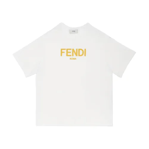 Fendi , Fendi Kids T-Shirt ,White female, Sizes: