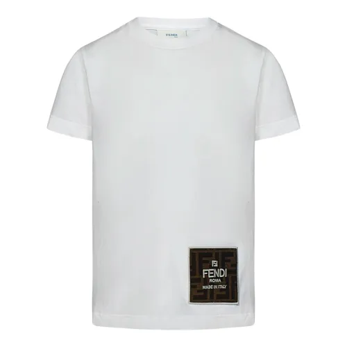 Fendi , Fendi Kids T-shirts and Polos White ,White male, Sizes: