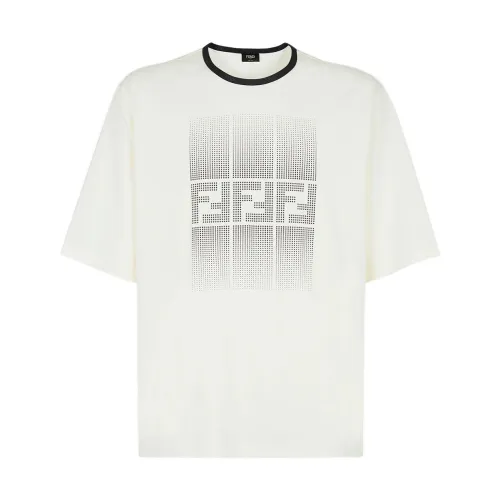 Fendi , Fendi T-shirts and Polos White ,White male, Sizes: