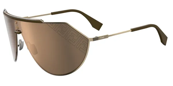 Fendi FF M0075/S J5G/VP Men's Sunglasses Gold Size 99