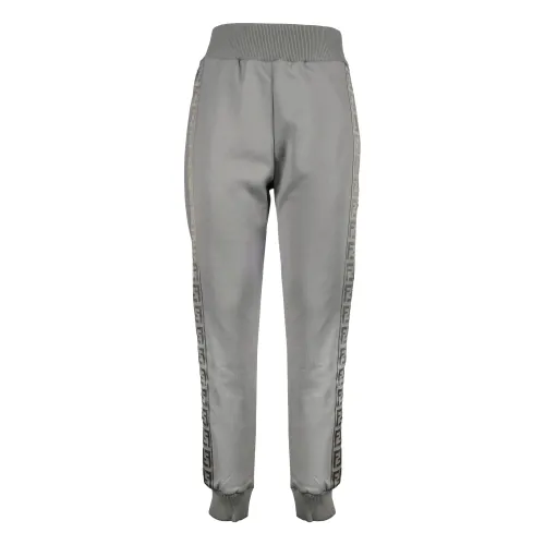 Fendi , FF Motif Sweatpants Regular Fit Grey ,Gray female, Sizes: