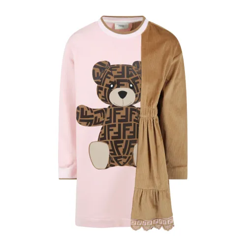 Fendi , Girls' Dresses Collection ,Pink female, Sizes: