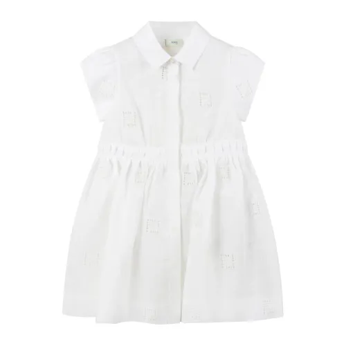 Fendi , Girls' Dresses Collection ,White female, Sizes: