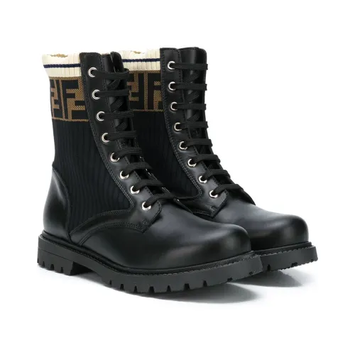 Fendi , Girls Shoes Ankle Boots Black Noos ,Black female, Sizes: