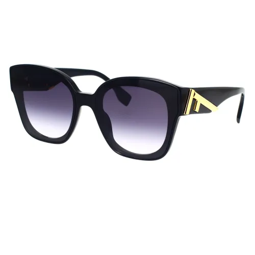 Fendi , Glamorous Sunglasses with Blue Gradient Lenses ,Black male, Sizes: