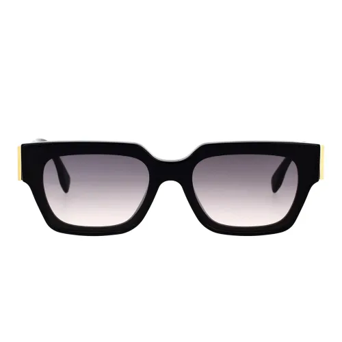 Fendi , Glamorous Sunglasses with Minimalist Frame and Gradient Lenses ,Black male, Sizes: