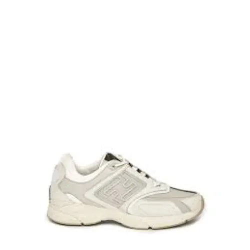 Fendi , Grey Low-Top Sneakers ,Gray male, Sizes: