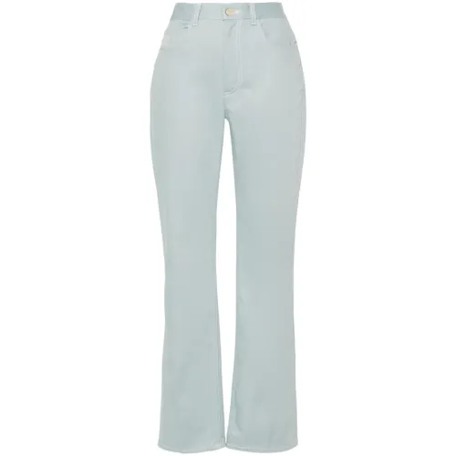 Fendi , High-waisted straight jeans ,Blue female, Sizes: