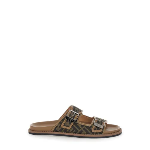 Fendi , Jacquard Sandals ,Multicolor male, Sizes: