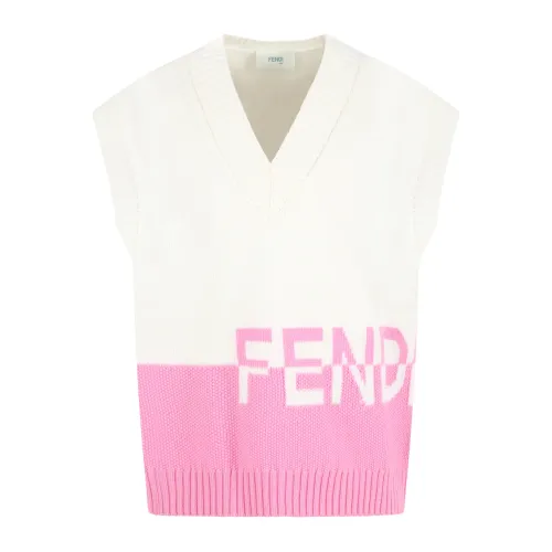 Fendi , Knitwear ,White female, Sizes: