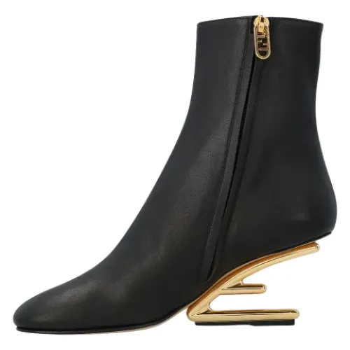Fendi , Leather boots ,Black female, Sizes: