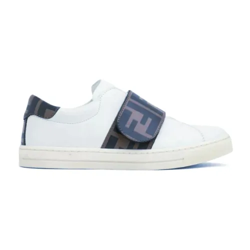 Fendi , Leather Sneakers - White - Made in Italy ,White male, Sizes: