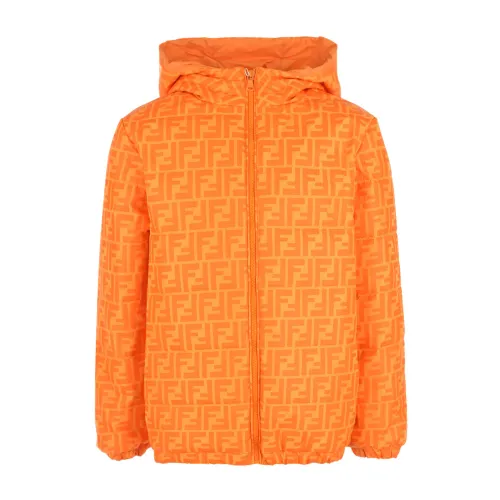 Fendi , Light Jackets ,Orange male, Sizes: