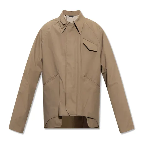 Fendi , Linen Waterproof Jacket ,Beige male, Sizes: