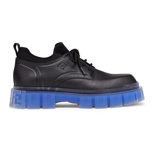 Fendi , Men's Shoes Loafer Black Aw23 ,Black male, Sizes: