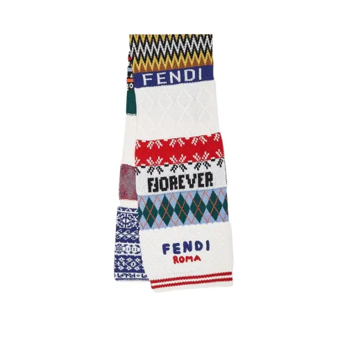 Fendi , Multicolor Logo Scarf ,Multicolor unisex, Sizes: L, ONE