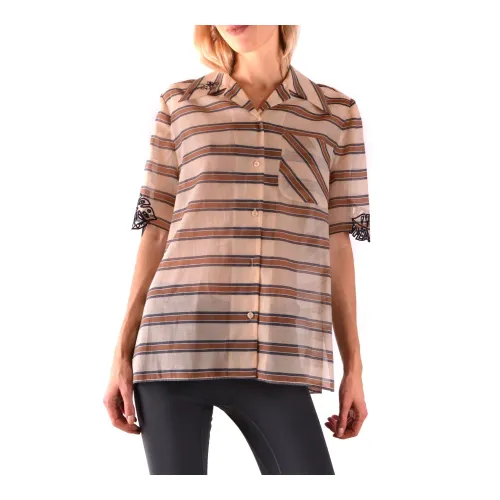 Fendi , Multicolor Spring/Summer Shirt ,Brown female, Sizes: