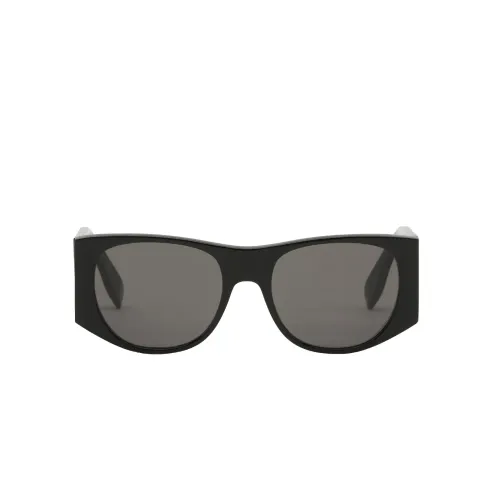 Fendi , Oval Black Acetate Sunglasses ,Black female, Sizes: