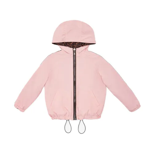 Fendi , Pink Reversible Kids Jacket ,Pink female, Sizes: