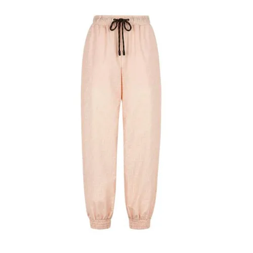 Fendi , Pink Straight-Leg Track Pants ,Pink female, Sizes: