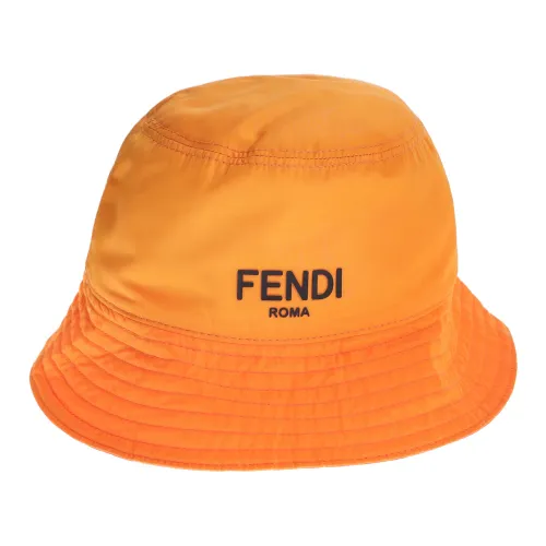 Fendi , Reversible Hat for Kids ,Orange male, Sizes: