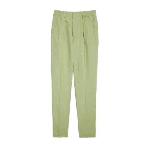 Fendi , Sage Green Twill Suit Trousers ,Green male, Sizes: