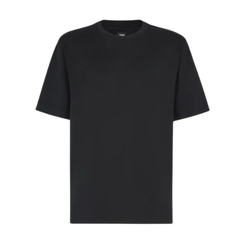 Fendi , Staff Only Black T-shirts and Polos ,Black male, Sizes: