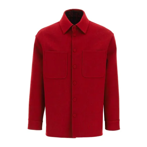 Fendi , Stunning Red Wool Jacket ,Red male, Sizes: