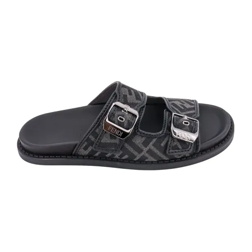 Fendi , Stylish Grey Sandals for Men ,Gray male, Sizes: