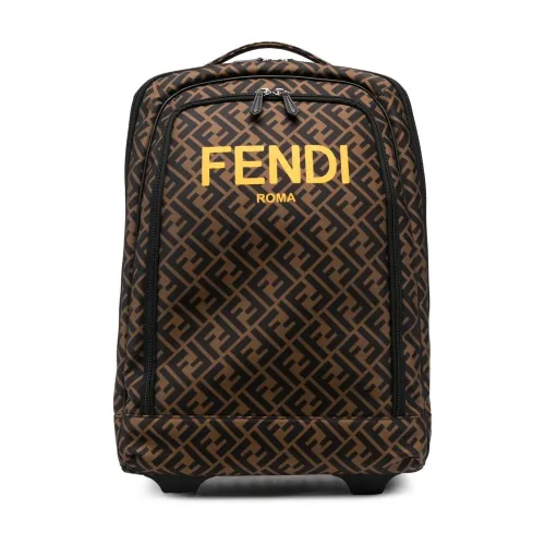 Fendi , Stylish School Backpacks ,Brown unisex, Sizes: ONE SIZE