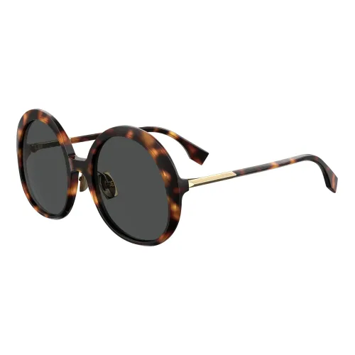 Fendi , Stylish Sunglasses Dark Havana/Grey ,Brown female, Sizes:
