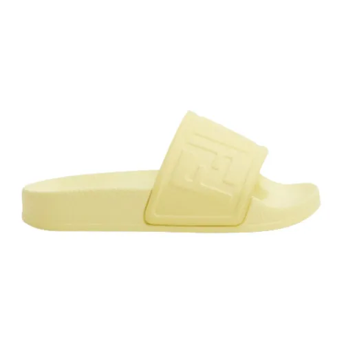 Fendi , Stylish Yellow Sandals for Kids ,Yellow unisex, Sizes: