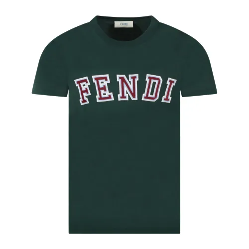 Fendi , T-Shirts ,Green male, Sizes: