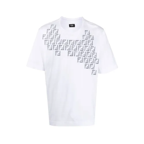 Fendi , T-Shirts, Stylish Collection ,White male, Sizes: