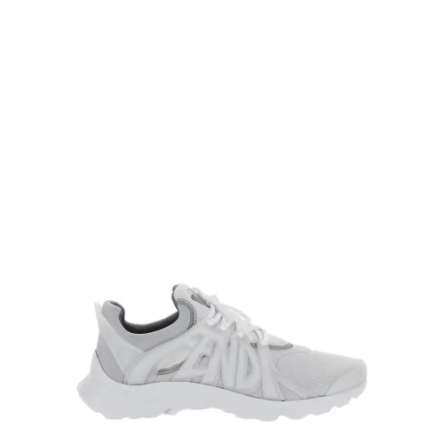 Fendi , White Runner Lettering Sneakers ,White male, Sizes: