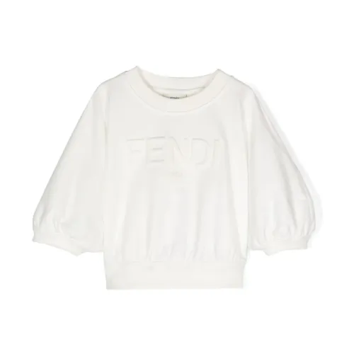 Fendi , White Sweaters for Kids ,White female, Sizes: