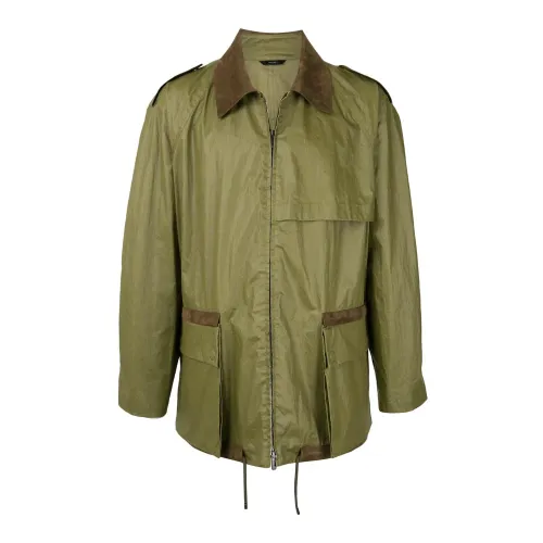 Fendi , Windbreaker Jacket ,Green male, Sizes: